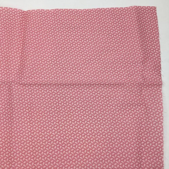 1/2 Yard Peter Pan Fabrics Quilting Material Pink White Sprigged Calico Leaves - Picture 3 of 5